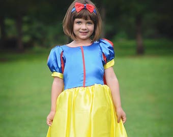 Snow White Dress / Disney Princess Dress Inspired Costume Ball Gown - Classic - Kids, Girls, Toddler, Child, baby Princess Costume