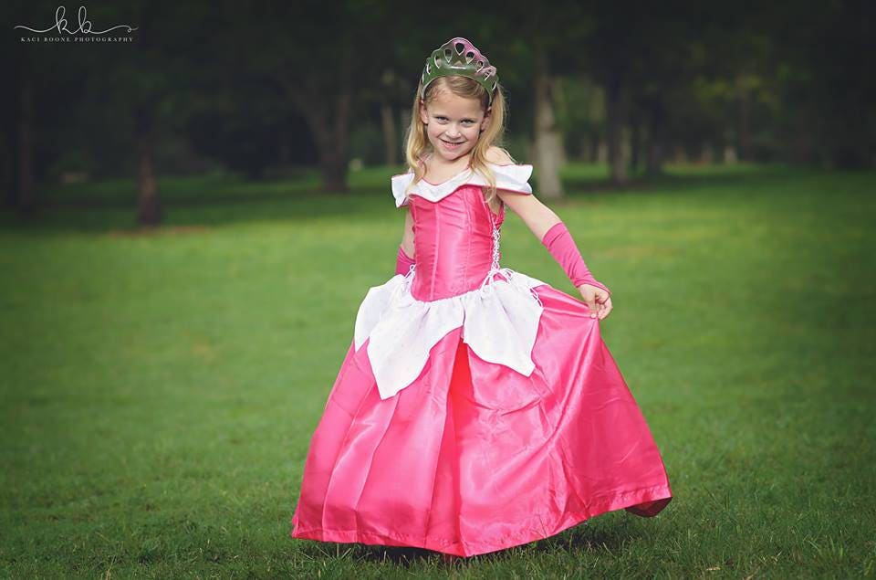 Sleeping Beauty Dress / Inspired Disney Princess Dress Aurora Costume /  Ball Gown Style for Toddler, Child, Girl, Baby Princess Costume 