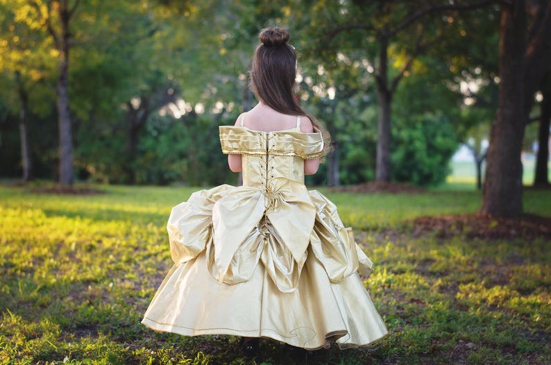 Belle Dress / Belle Costume / Disney Princess Dress Beauty and the Beast Costume / Ball gown style for toddler, child, girl Princess Costume zdjęcie 3