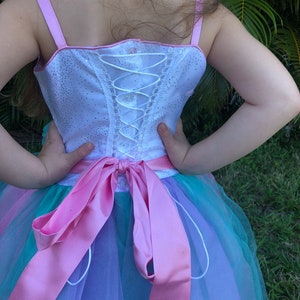 Unicorn Dress / Unicorn Costume / Pastel Ball gown style for toddler, child, girl image 2