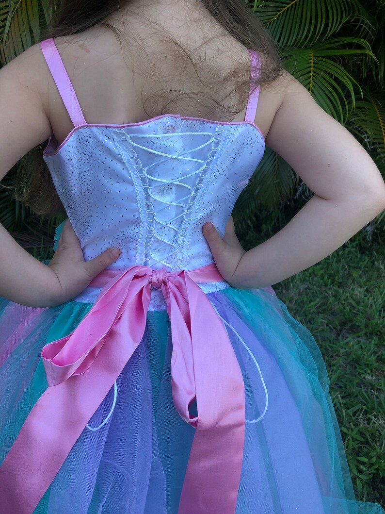 Unicorn Dress / Unicorn Costume / Pastel Ball gown style for toddler, child, girl image 2