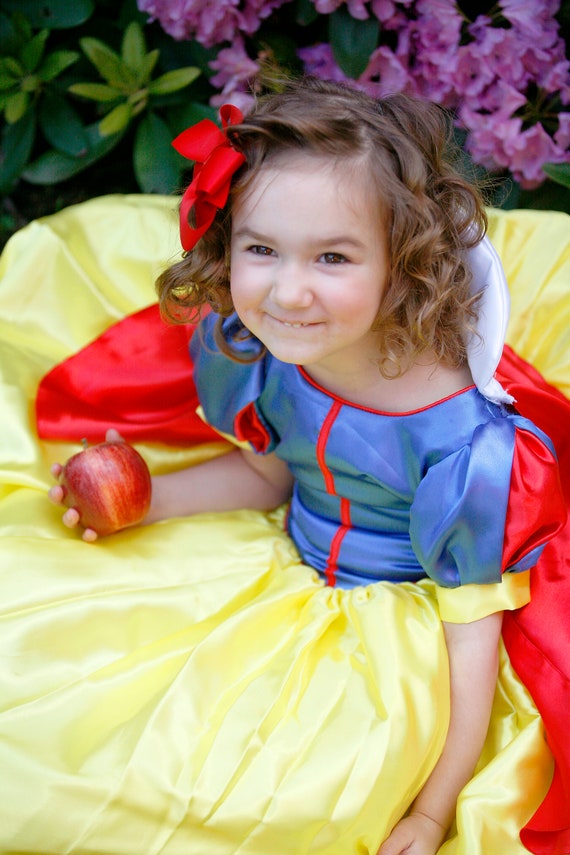 Snow White Dress / Disney Princess Dress Inspired Costume Ball Gown Classic  Kids, Girls, Toddler, Child, Baby Princess Costume 