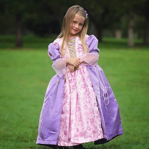 Rapunzel Dress / Princess Disney Inspired Tangled Costume Tangled Dress Rapunzel Costume Kids, Girls, Toddler, Child image 5