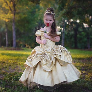 Belle Dress / Belle Costume / Disney Princess Dress Beauty and the Beast Costume / Ball gown style for toddler, child, girl Princess Costume image 4