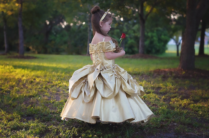 Belle Dress / Belle Costume / Disney Princess Dress Beauty and the Beast Costume / Ball gown style for toddler, child, girl Princess Costume image 5