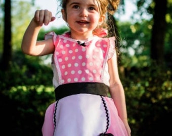 Princess Apron Disney Inspired Dress up Pink Minnie Mouse Child Kids Toddler Girls Adult