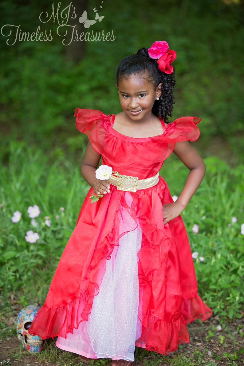 READY TO SHIP Elena Dress / Disney Inspired Princess Elena of Avalor Inspired Costume / Princess Dress for toddler, child, girl image 2