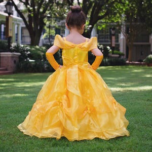 Belle Dress / Disney Princess Dress Beauty and the Beast Belle Costume / Yellow Dress / Ball gown for toddler, child, girl Princess Costume image 3