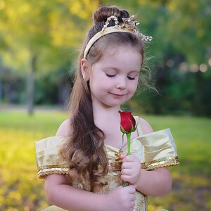 Belle Dress / Belle Costume / Disney Princess Dress Beauty and the Beast Costume / Ball gown style for toddler, child, girl Princess Costume zdjęcie 4