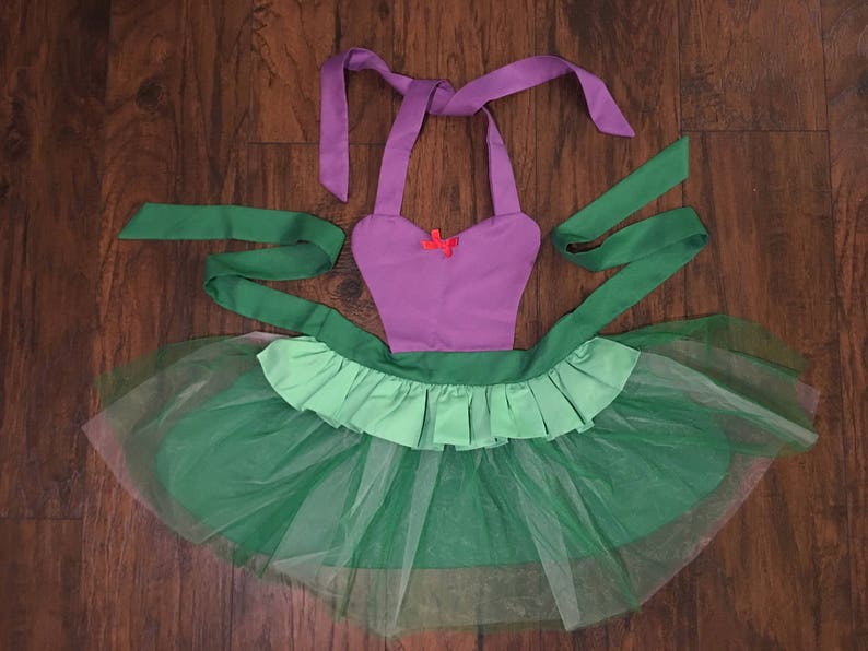 Princess Apron Disney Little Mermaid Ariel Inspired Child Kids Toddler Girls Adult Dress Up Apron Ariel
