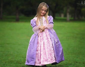 Rapunzel Dress / Princess Disney Inspired Tangled Costume - Tangled Dress - Rapunzel Costume Kids, Girls, Toddler, Child