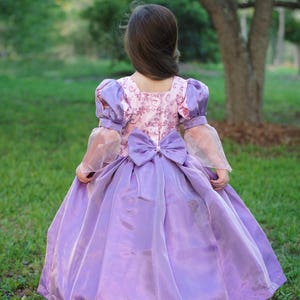 Rapunzel Dress / Princess Disney Inspired Tangled Costume Tangled Dress Rapunzel Costume Kids, Girls, Toddler, Child image 4