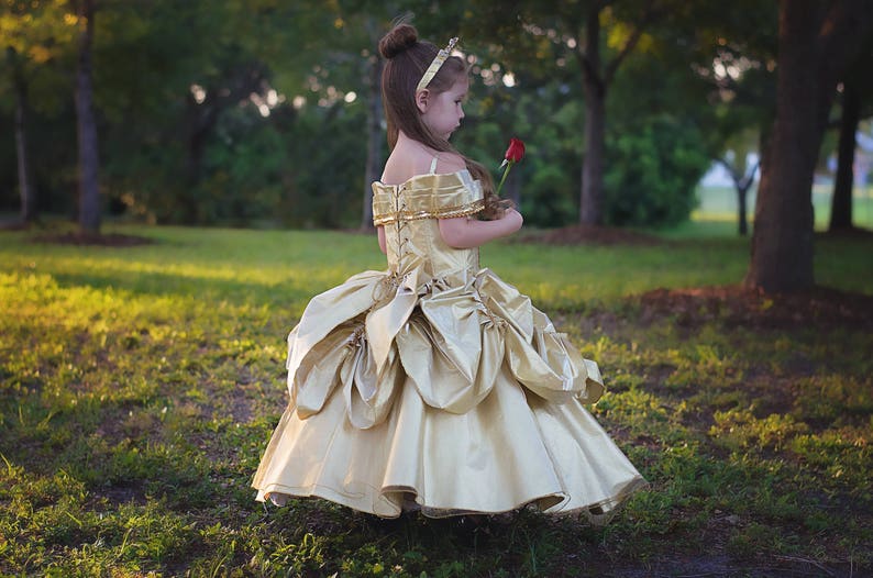Belle Dress / Belle Costume / Disney Princess Dress Beauty and the Beast Costume / Ball gown style for toddler, child, girl Princess Costume image 2