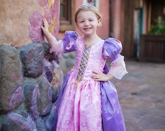 Rapunzel Dress / Princess Disney Inspired Tangled Costume - Tangled Dress - Rapunzel Costume Kids, Girls, Toddler, Child