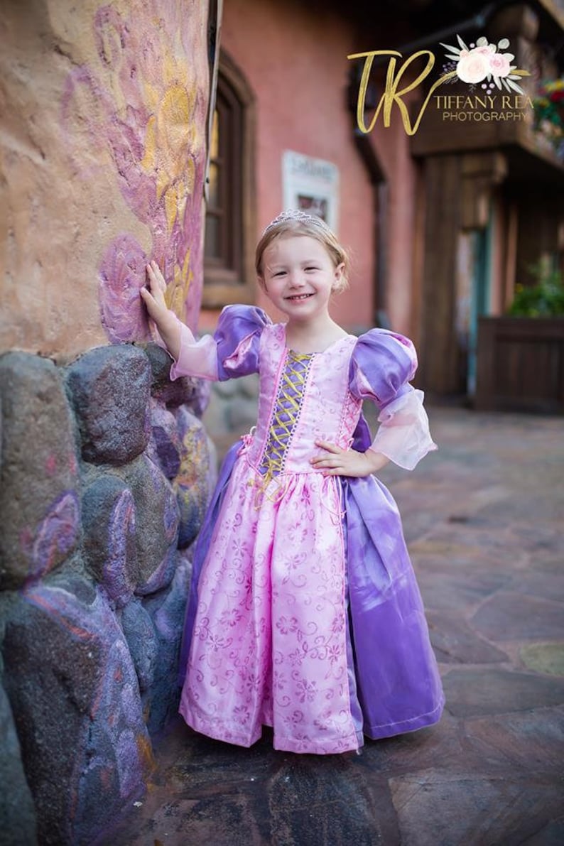 Rapunzel Dress / Princess Disney Inspired Tangled Costume Tangled Dress Rapunzel Costume Kids, Girls, Toddler, Child image 1