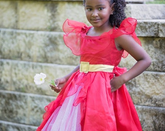 HAWEE Girls Princess Dress Up Costumes Halloween Birthday Party Dress Cosplay Dress With Accessories