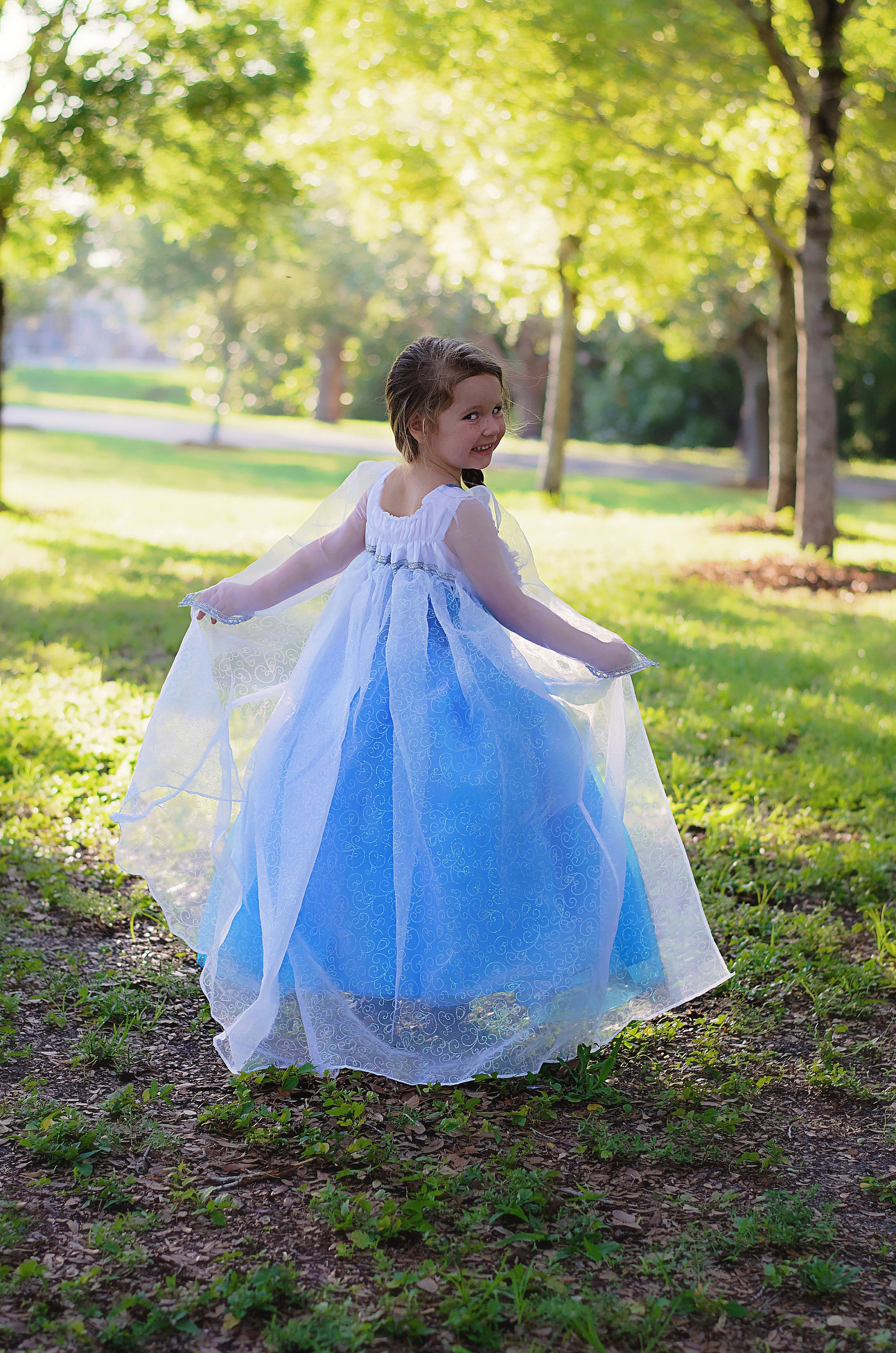 Elsa Dress - Frozen Inspired Princess Costume With Glitter Cape - Etsy