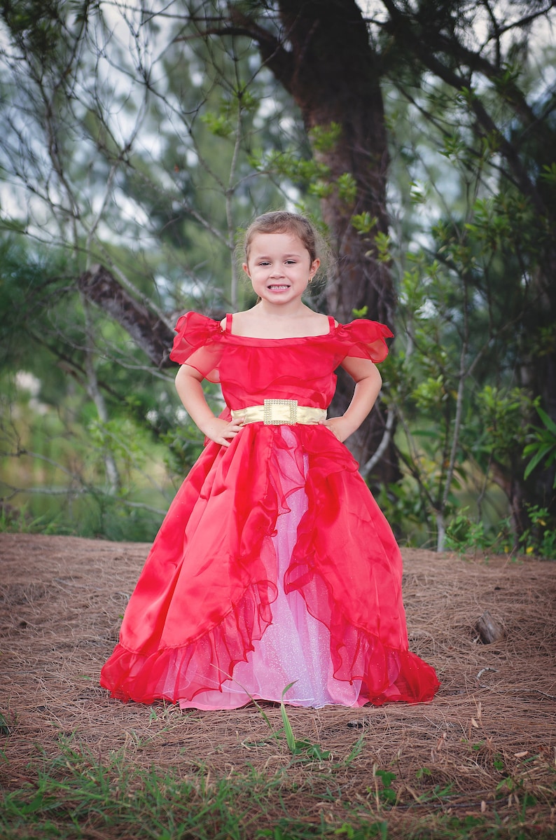 READY TO SHIP Elena Dress / Disney Inspired Princess Elena of Avalor Inspired Costume / Princess Dress for toddler, child, girl image 7