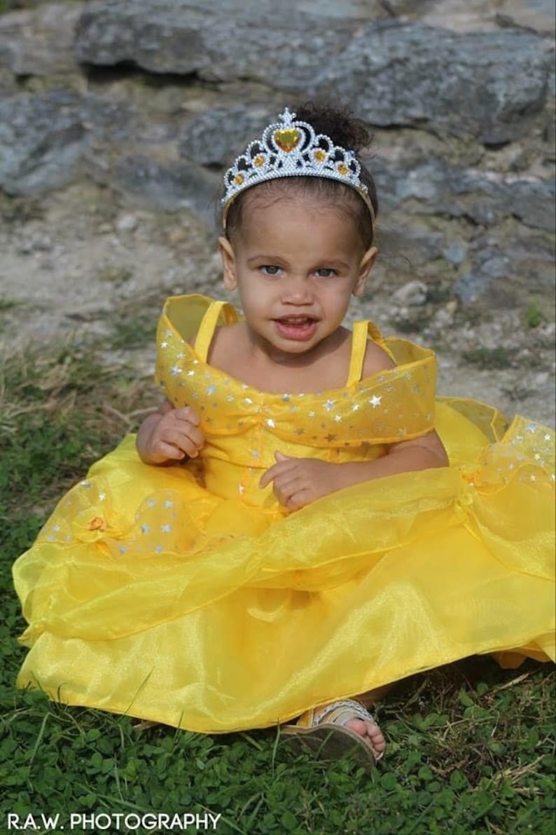 Belle Dress / Disney Princess Dress Beauty and the Beast Belle Costume / Yellow Dress / Ball gown for toddler, child, girl Princess Costume image 4