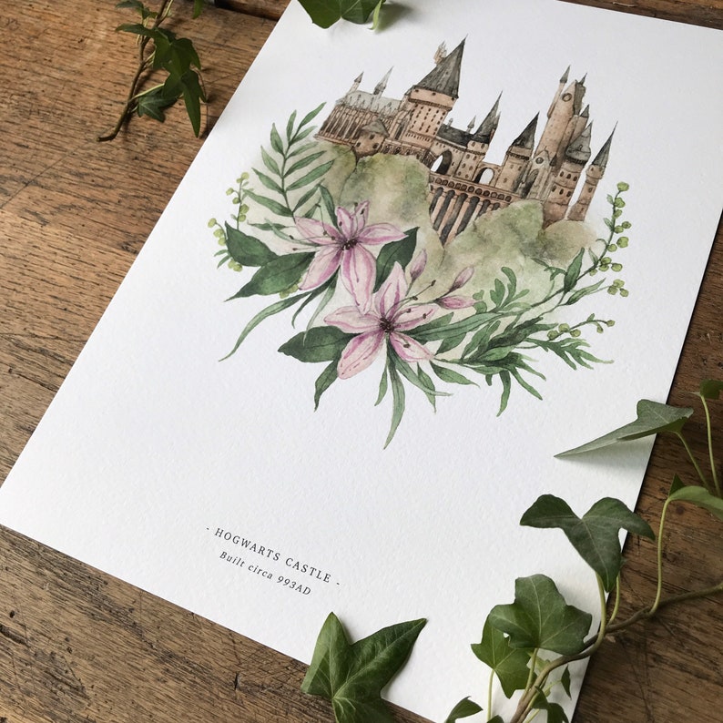Hogwarts Castle A4 Print | Etsy