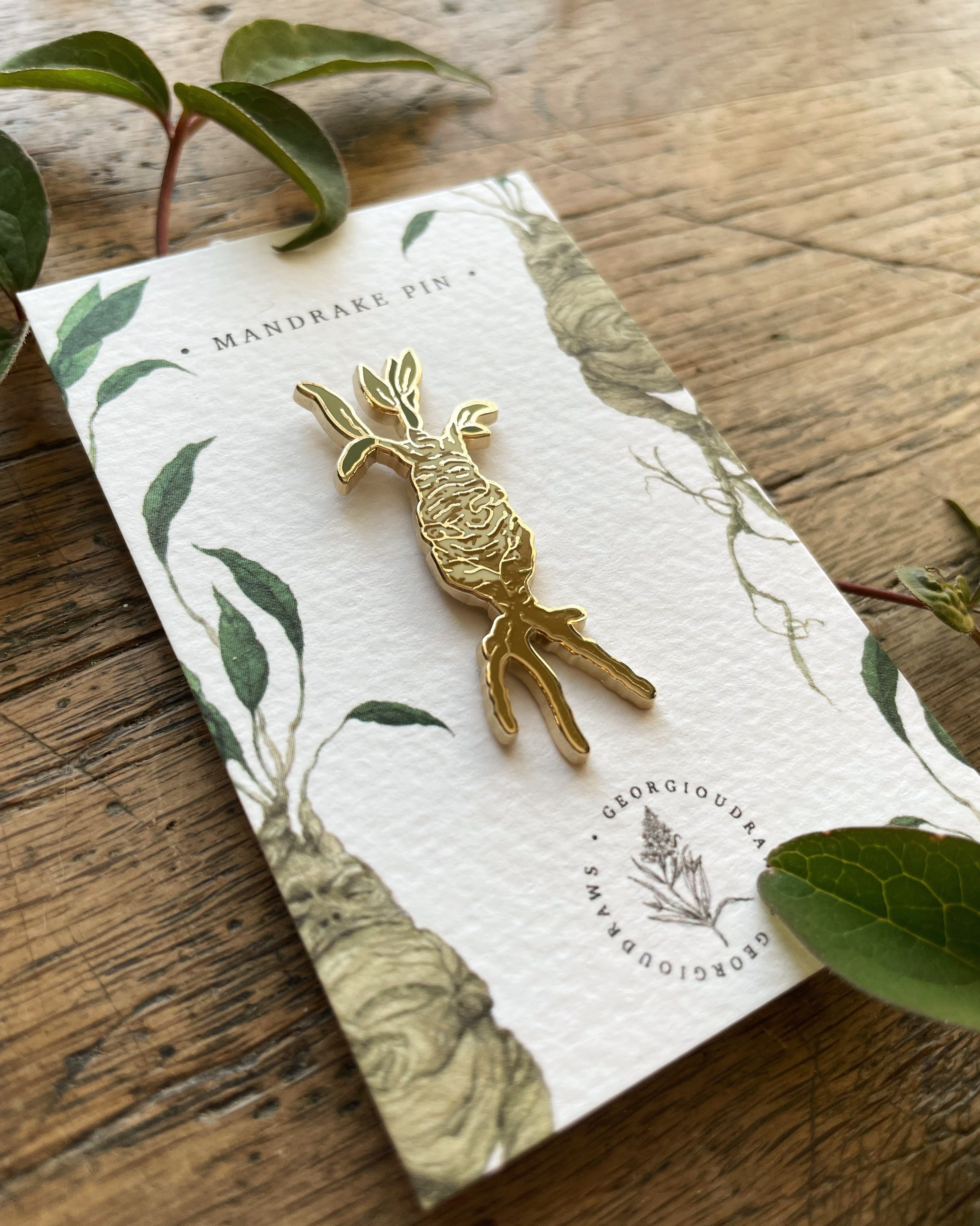 Mandrake Enamel Pin | Magical Herbology Pin Badge - Etsy