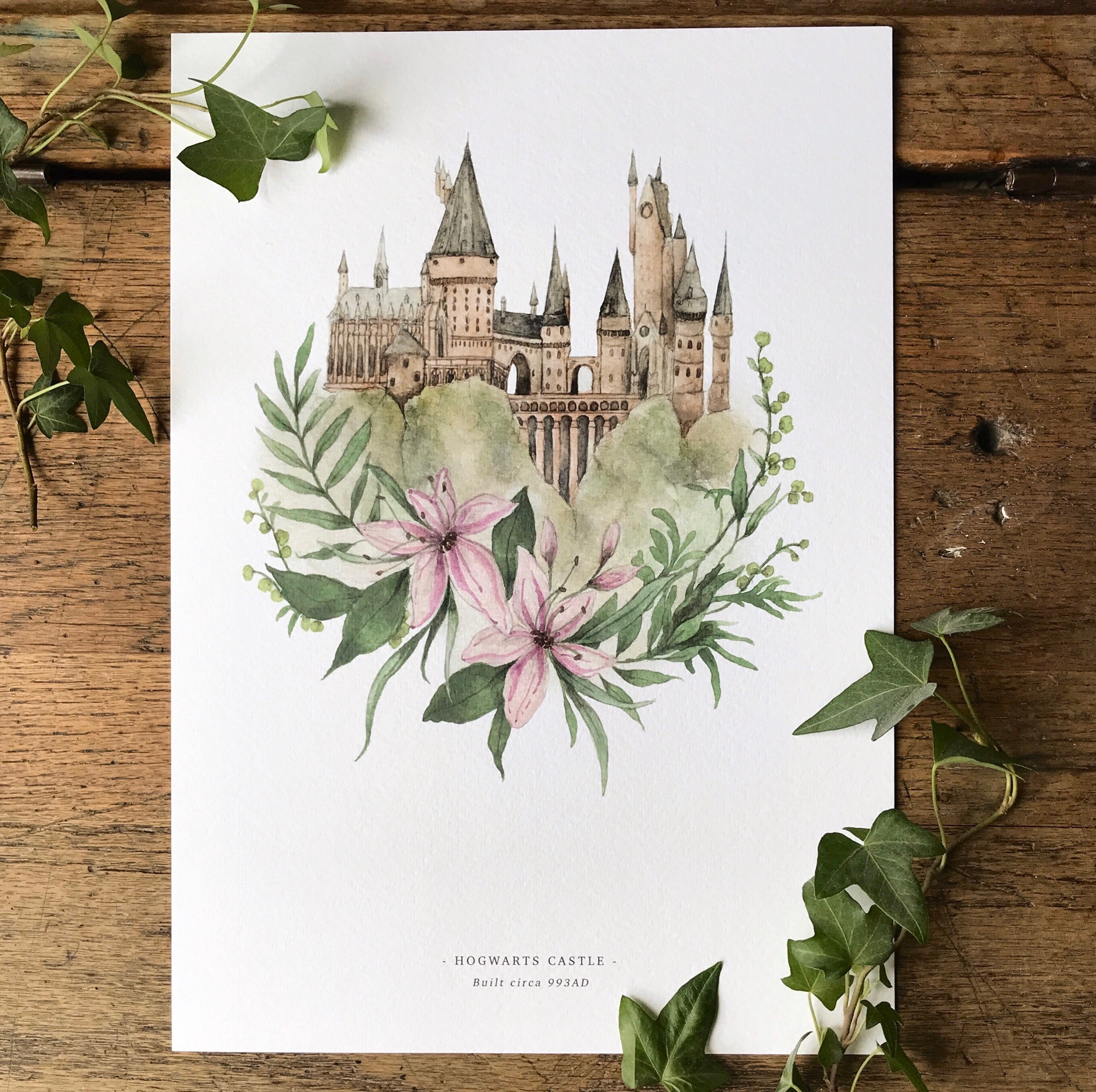 Hogwarts Castle A4 Print | Etsy