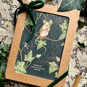 Weihnachtsmäuse Luxuriöses Kartenbox-Set für wunderliche Grüße