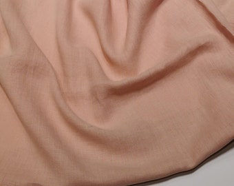 Softened pure linen fabric, pastel pink linen, medium weight washed linen, 190 GSM. Linen fabric by the meter, linen fabric by the yard
