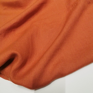 Softened pure linen fabric, terracotta color linen, medium weight washed linen, 190 GSM. Linen fabric by the meter, linen fabric by the yard