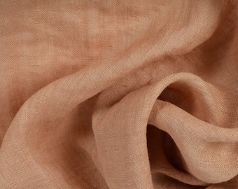 Softened thin linen fabric, 95 GSM, washed pure linen, clay linen, semi sheer linen. Linen fabric by the meter, linen fabric by the yard