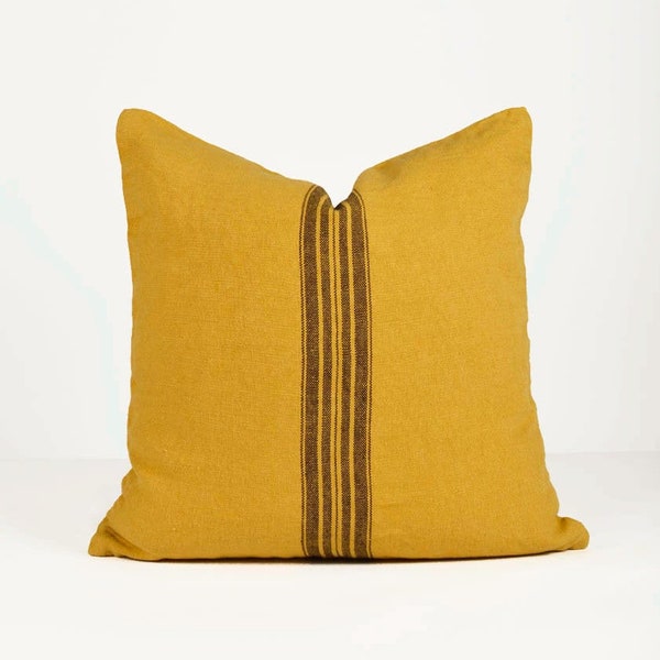 Yellow Brown Pillow Etsy
