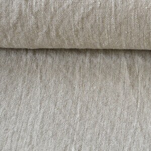 Natural not dyed linen fabric, QUITE HEAVY linen, 260 GSM, softened washed linen fabric by the meter, linen fabric by the yard, for textiles image 2