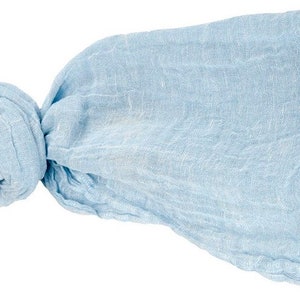 Pale blue linen scarf, pure linen shawl, women scarf, men scarf, light scarf, soft scarf, long linen scarf, shawl in a gift box, unisex