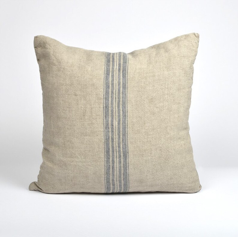 Linen Cushion Cover Linen Pillow Cover French Grain Sack Etsy