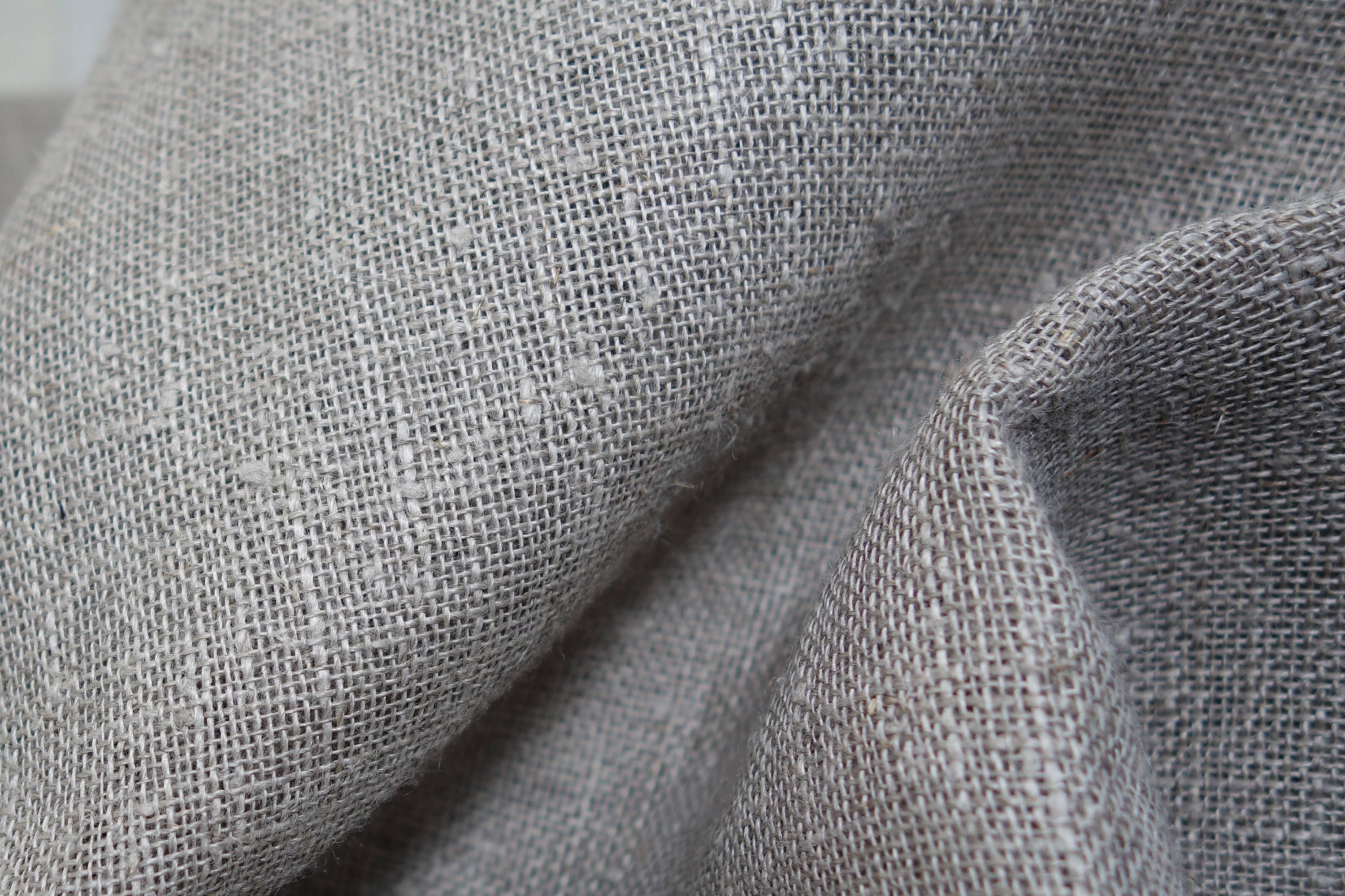 Burlap linen burlap linen fabric 190gsm. Natural gray color. Etsy