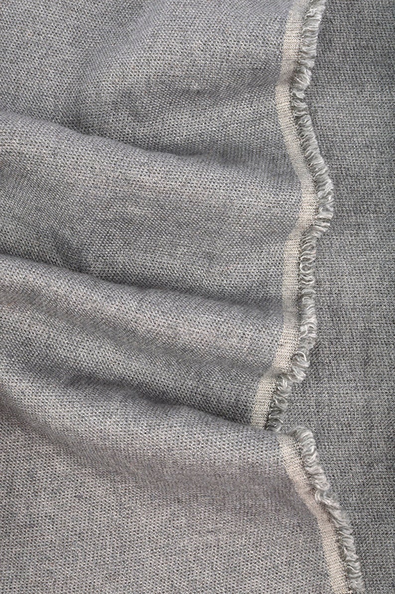 Softened Linen Wool Blend Fabric Medium Weight Light Gray - Etsy