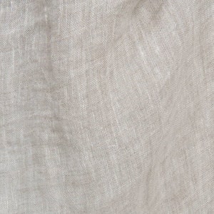 Sheer linen fabric, softened linen, washed linen, transparent linen, beige white color fabric, 130 GSM. Linen by the meter, by the yard