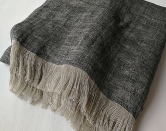 Gray Linen Throw Grey Solid Color Victorian Cotton Gray Linen Throw Grey Solid Color Victorian Cotton