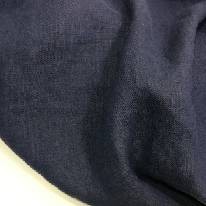 Linen fabric, washed linen, 190gsm, blue, dark blue color. Linen fabric by the meters, linen by the yard