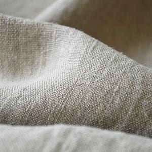 Natural not dyed linen fabric, QUITE HEAVY linen, 260 GSM, softened washed linen fabric by the meter, linen fabric by the yard, for textiles image 1