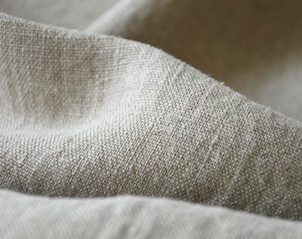 Natural not dyed linen fabric, QUITE HEAVY linen, 260 GSM, softened washed linen fabric by the meter, linen fabric by the yard, for textiles