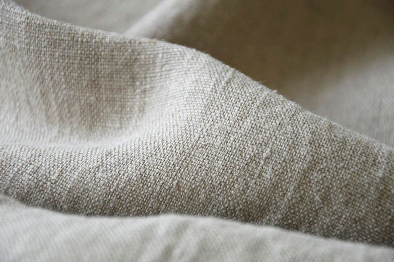 Natural not dyed linen fabric, QUITE HEAVY linen, 260 GSM, softened washed linen fabric by the meter, linen fabric by the yard, for textiles image 1