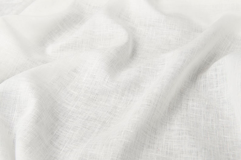 Softened White Linen Fabric LIGHT WEIGHT Thin White Linen Etsy UK