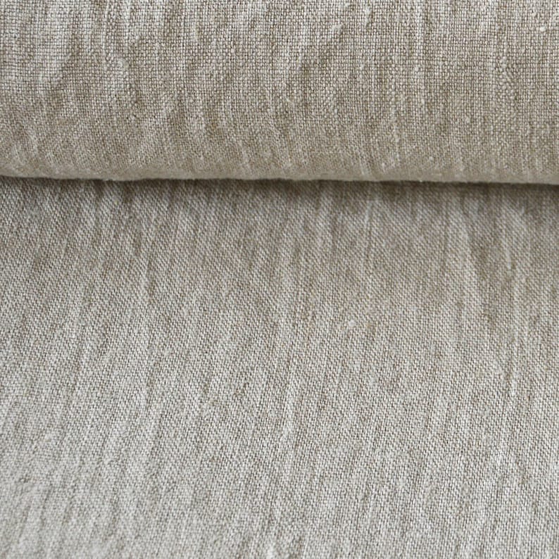 Natural not dyed linen fabric, QUITE HEAVY linen, 260 GSM, softened washed linen fabric by the meter, linen fabric by the yard, for textiles image 2