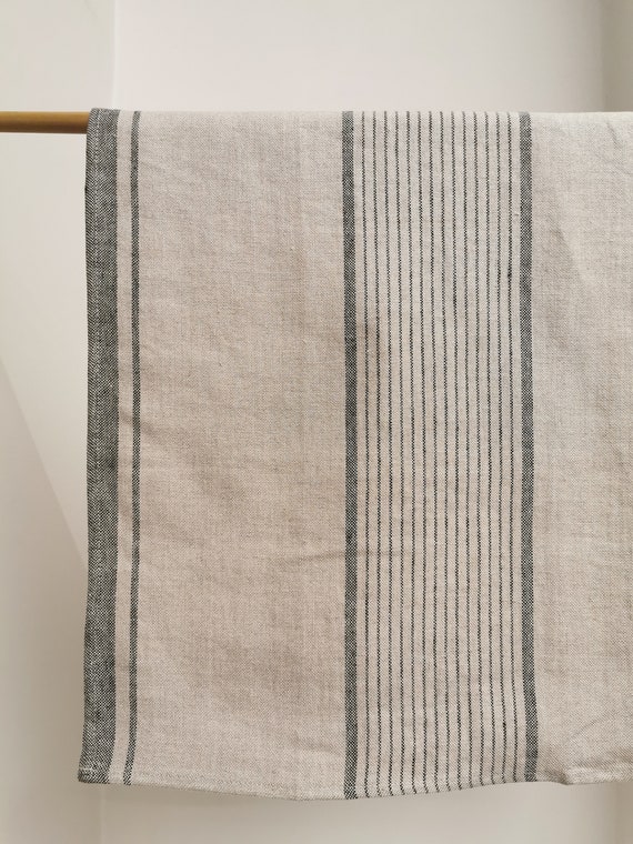 Linen Kitchen Towel-Linen tea towel. Washed linen kitchen towel. Hand towel.  Heavy linen!
