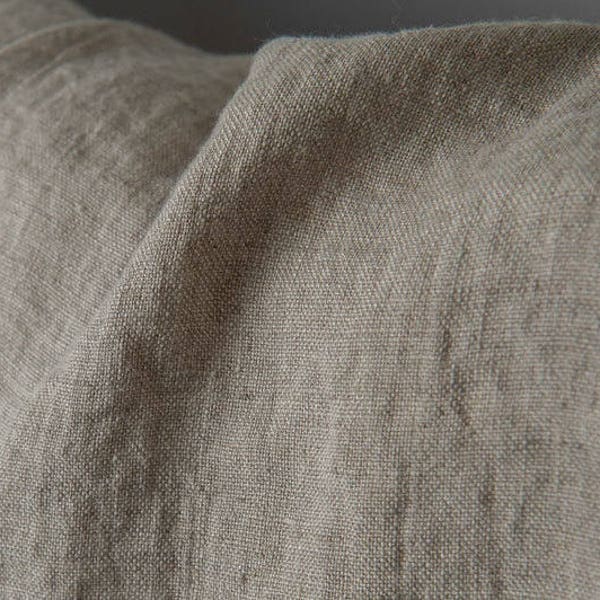 Tissu de lin naturel non teint, lin de poids moyen, 210 GSM, tissu de lin lavé adouci au mètre, tissu de lin par yard, pour les vêtements