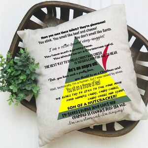 Elf Christmas Movie Quote Pillow, Elf Movie Decor, Elf Quotes, Elf Christmas Gift, Son of a Nutcracker, Elf Poster, He's An Angry Elf