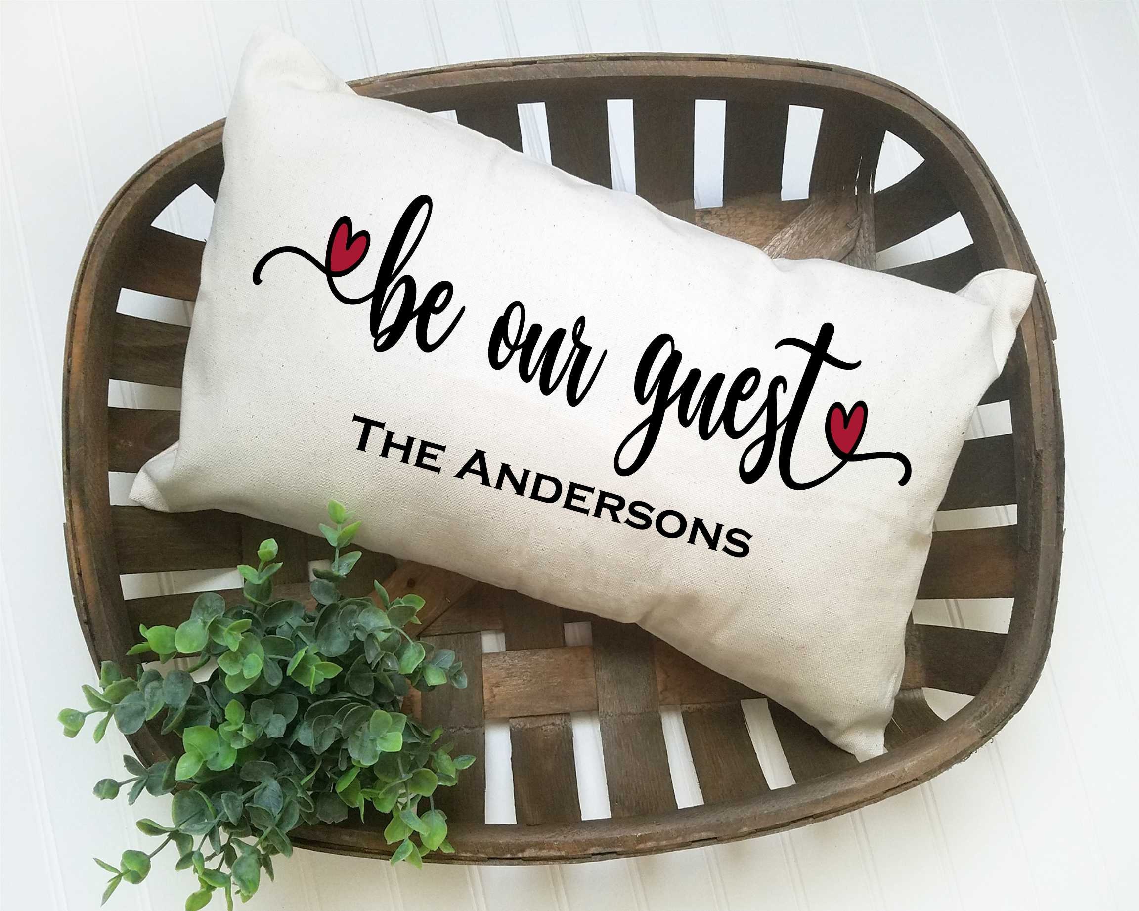 Be Our Guest Pillow Etsy