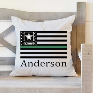 Thin Green Line Army Military Flag, Army Flag Pillow, Armed Forces, Army Flag, US Army Flag, US Army Logo, USA Military Flag,