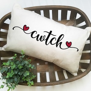 Welsh CWTCH Cuddle Pillow, Welsh Gifts, Cuddle In Welsh, CWTCH Gifts, Welsh Words, Wales, CWTCH Cushion, Welsh Cushion, Welsh Language